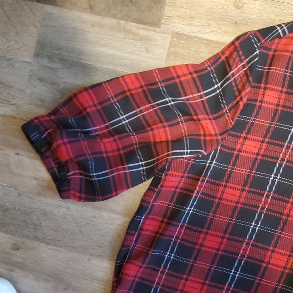 Red and Black Plaid Blouse - Picture 3 of 6